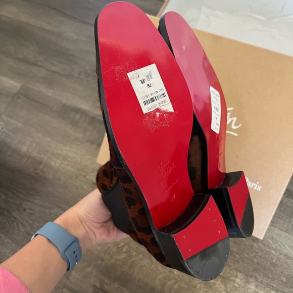 Brand new with box Christian Louboutin marmada Chelsea booties pony hair foxy - Picture 12 of 15